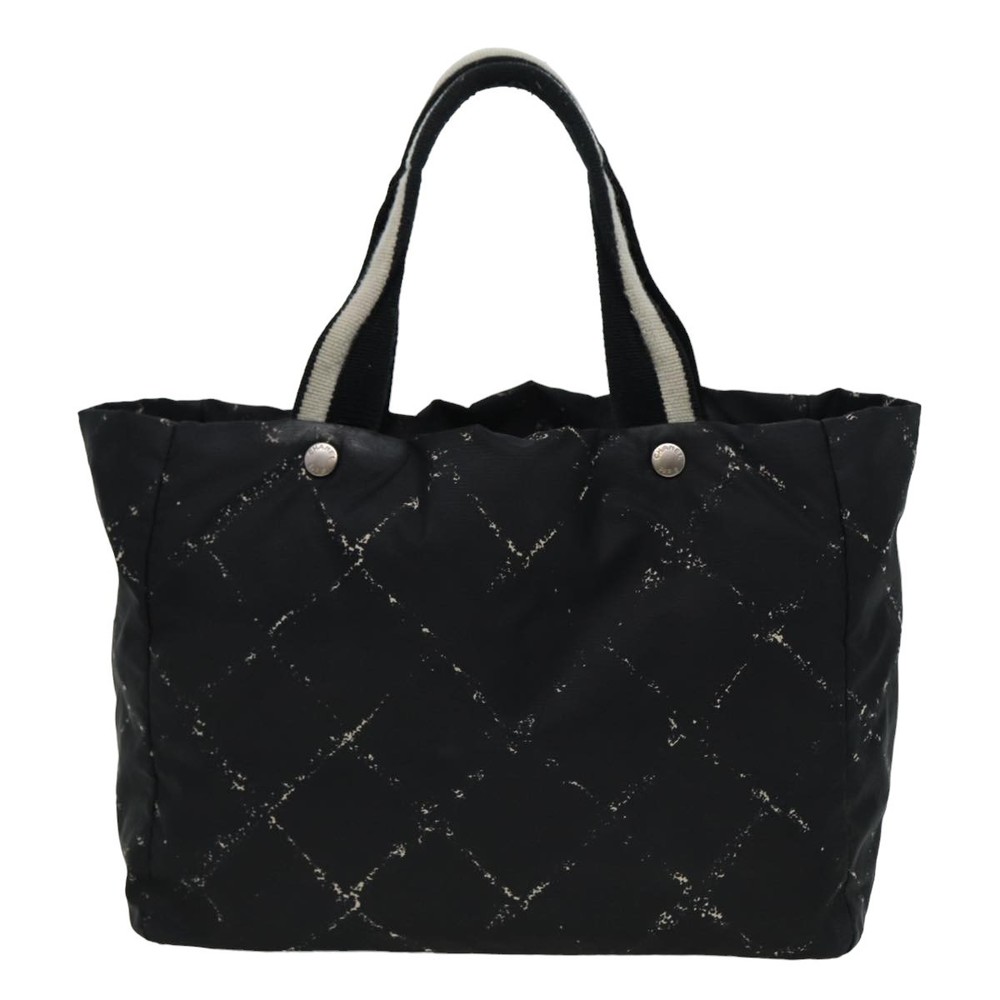 CHANEL Travel line Tote Bag Nylon Black CC Auth 81866 - Picture 2 of 16